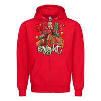 Red Merry and bright black girl sneakers Zipper Hoodie - RanaPortraitStore