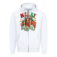 White Merry and bright black girl sneakers Zipper Hoodie - RanaPortraitStore