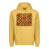 Antique Gold autumn leafe backround Premium Hoodie - RanaPortraitStore