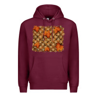 Burgundy autumn leafe backround Premium Hoodie - RanaPortraitStore