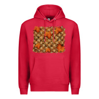 Cardinal autumn leafe backround Premium Hoodie - RanaPortraitStore