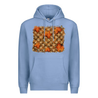 Colony Blue autumn leafe backround Premium Hoodie - RanaPortraitStore