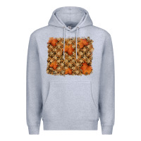Heather Grey autumn leafe backround Premium Hoodie - RanaPortraitStore