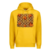 Lemon autumn leafe backround Premium Hoodie - RanaPortraitStore