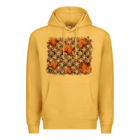 Mustard autumn leafe backround Premium Hoodie - RanaPortraitStore