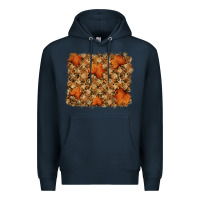 Navy autumn leafe backround Premium Hoodie - RanaPortraitStore