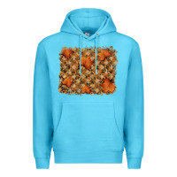 Ocean Blue autumn leafe backround Premium Hoodie - RanaPortraitStore