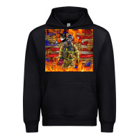 Black Western Firefighter With American Urban Hoodie - LillyAllenDesigns