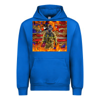 Cobalt Western Firefighter With American Urban Hoodie - LillyAllenDesigns