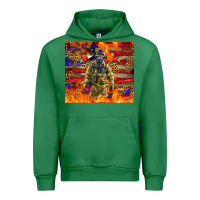 Emerald Western Firefighter With American Urban Hoodie - LillyAllenDesigns