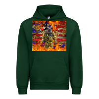 Forest Green Western Firefighter With American Urban Hoodie - LillyAllenDesigns