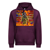 Mauve Wine Western Firefighter With American Urban Hoodie - LillyAllenDesigns