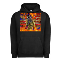 Pigment Black Western Firefighter With American Urban Hoodie - LillyAllenDesigns