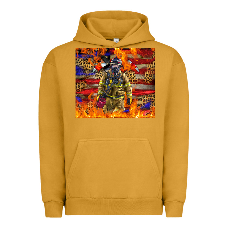 Western Firefighter With American Urban Hoodie by LillyAllenDesigns | Teevron