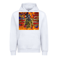 White Western Firefighter With American Urban Hoodie - LillyAllenDesigns