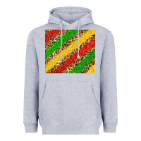 Heather Grey african colors leopard Heavyweight Hoodie - Zillion Design Studio
