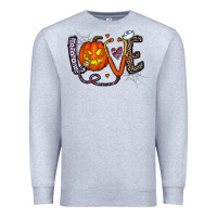 Heather Grey love halloween Premium Sweatshirt - CowhideDigitalArt