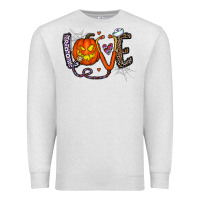 Oatmeal Heather love halloween Premium Sweatshirt - CowhideDigitalArt