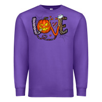 Purple love halloween Premium Sweatshirt - CowhideDigitalArt
