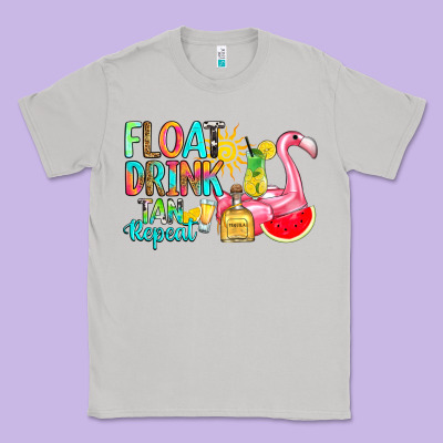 Float Drink Tan Repeat Classic Tee Designed By Ranaportraitstore
