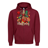 Burgundy Merry Christmas black girl sneakers Zipper Hoodie - RanaPortraitStore