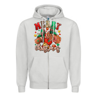 Dove Grey Merry Christmas black girl sneakers Zipper Hoodie - RanaPortraitStore