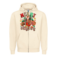 Sandshell Merry Christmas black girl sneakers Zipper Hoodie - RanaPortraitStore
