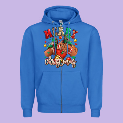 Zipper Hoodie Merry Christmas black girl sneakers