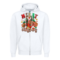 White Merry Christmas black girl sneakers Zipper Hoodie - RanaPortraitStore