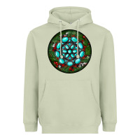 Matcha Christmas Round Turquoise Gemstone Heavyweight Hoodie - RanaPortraitStore