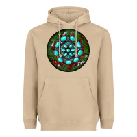 Mushroom Christmas Round Turquoise Gemstone Heavyweight Hoodie - RanaPortraitStore
