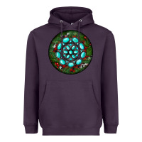 Plum Christmas Round Turquoise Gemstone Heavyweight Hoodie - RanaPortraitStore