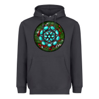 Smoke Christmas Round Turquoise Gemstone Heavyweight Hoodie - RanaPortraitStore