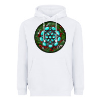 White Christmas Round Turquoise Gemstone Heavyweight Hoodie - RanaPortraitStore