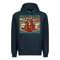 Navy longhorn with gemstone Premium Hoodie - Artiststas