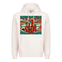 Pale Pink longhorn with gemstone Premium Hoodie - Artiststas
