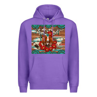 Purple longhorn with gemstone Premium Hoodie - Artiststas
