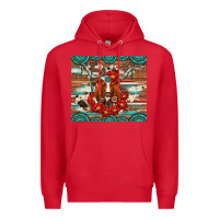 Red longhorn with gemstone Premium Hoodie - Artiststas