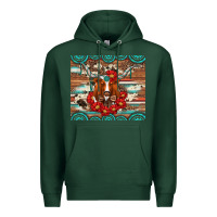 Sports Green longhorn with gemstone Premium Hoodie - Artiststas