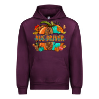 Mauve Wine bus driver pumpkin Urban Hoodie - NancyCooperArtShop