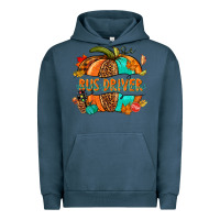 Pigment Midnight Navy bus driver pumpkin Urban Hoodie - NancyCooperArtShop