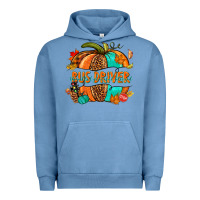 Pigment Pebble Blue bus driver pumpkin Urban Hoodie - NancyCooperArtShop
