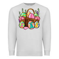 Dove Grey Easter eggs with basket Easter Day Premium Sweatshirt - Neo Western