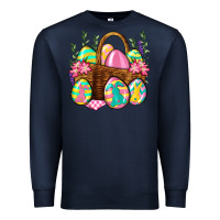 Navy Easter eggs with basket Easter Day Premium Sweatshirt - Neo Western