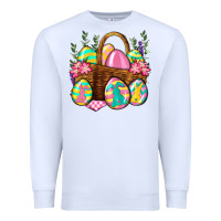 White Easter eggs with basket Easter Day Premium Sweatshirt - Neo Western