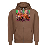 Chestnut Naturally unbothered afro nails Zipper Hoodie - RanaPortraitStore