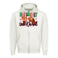 Oatmeal Heather Naturally unbothered afro nails Zipper Hoodie - RanaPortraitStore