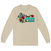 Mushroom leave judgin to jesus Long Sleeve Tee - BarkalooDesign