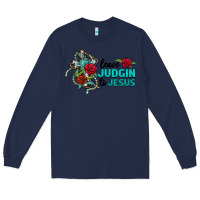 Navy leave judgin to jesus Long Sleeve Tee - BarkalooDesign