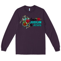 Plum leave judgin to jesus Long Sleeve Tee - BarkalooDesign